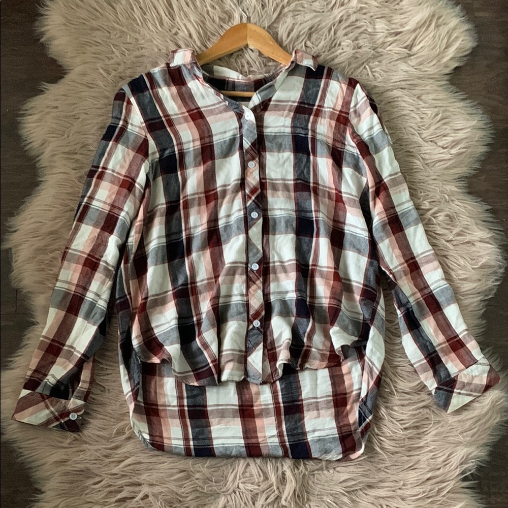 Altar’d State Women’s Plaid Button-Up Shirt